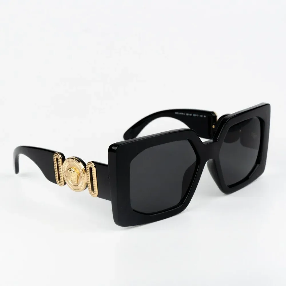 NEW Versace VE4478U GB1/87 Black Dark Grey Square Women Sunglasses